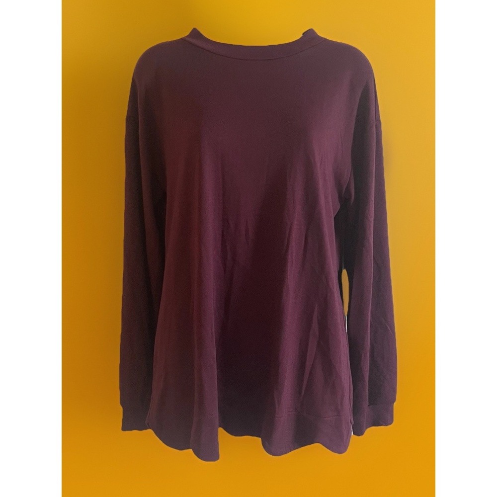 New Andree By Unit Womens Blouse Top‎ Size Medium M Burgandy Soft And Cool